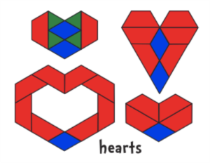 valentine's day math play with blocks